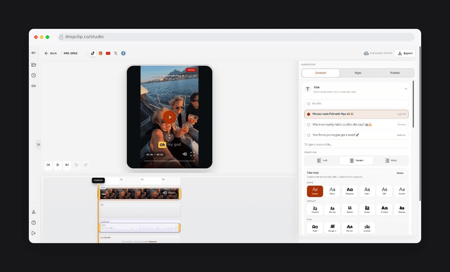 Dropclip studio editor