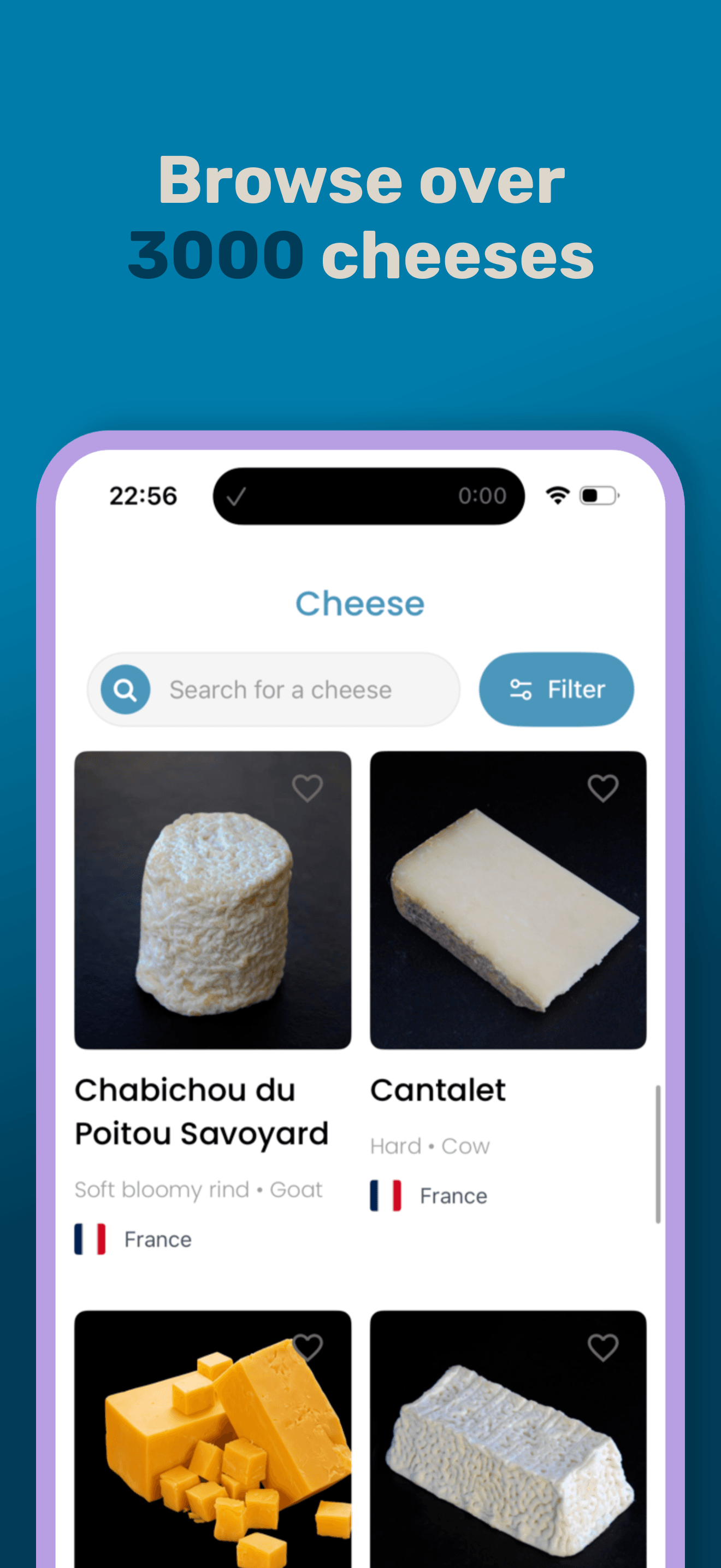 Fromo: browse 3000 cheeses